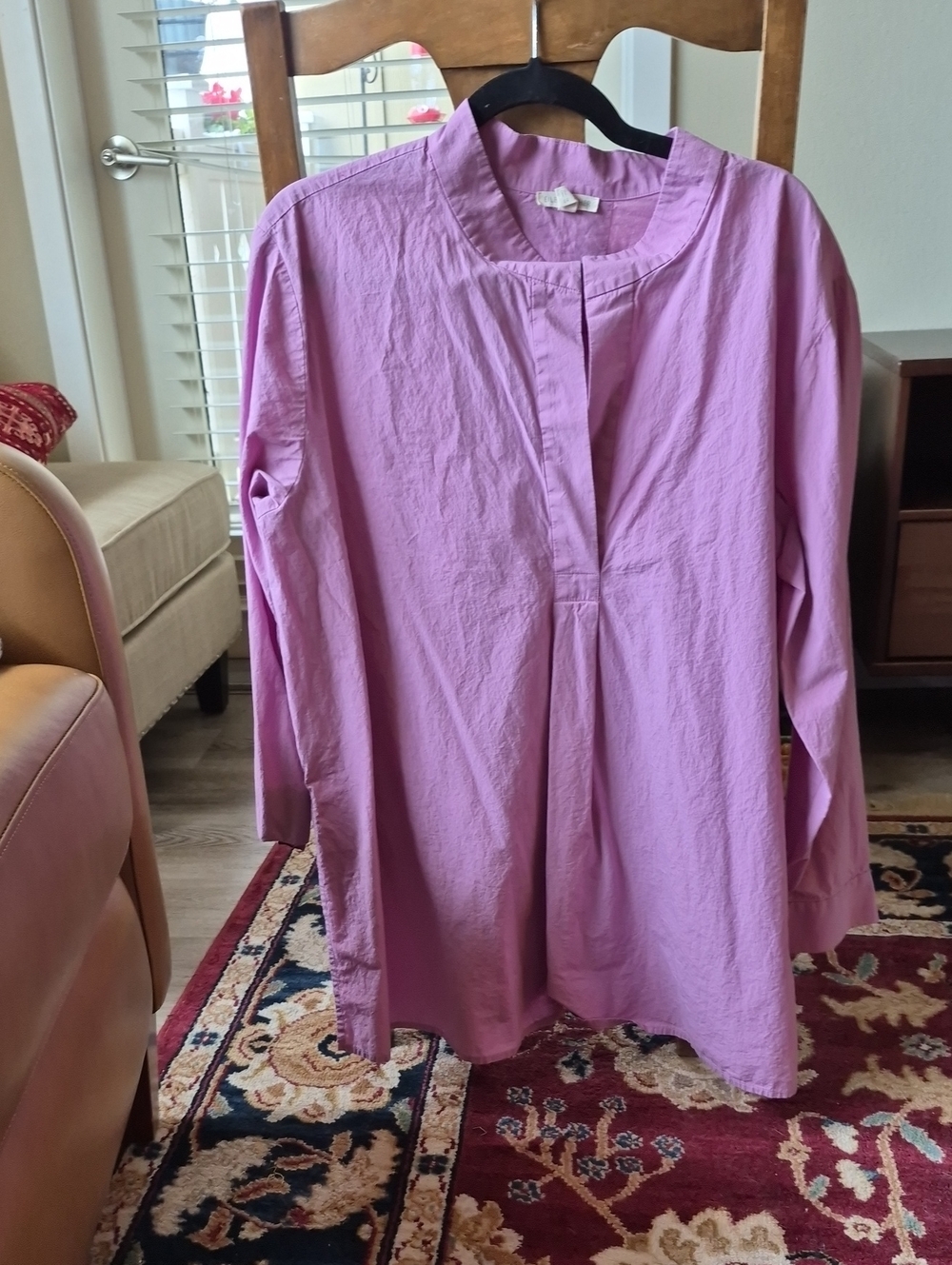 Eileen Fisher Light Purple Tunic Blouse